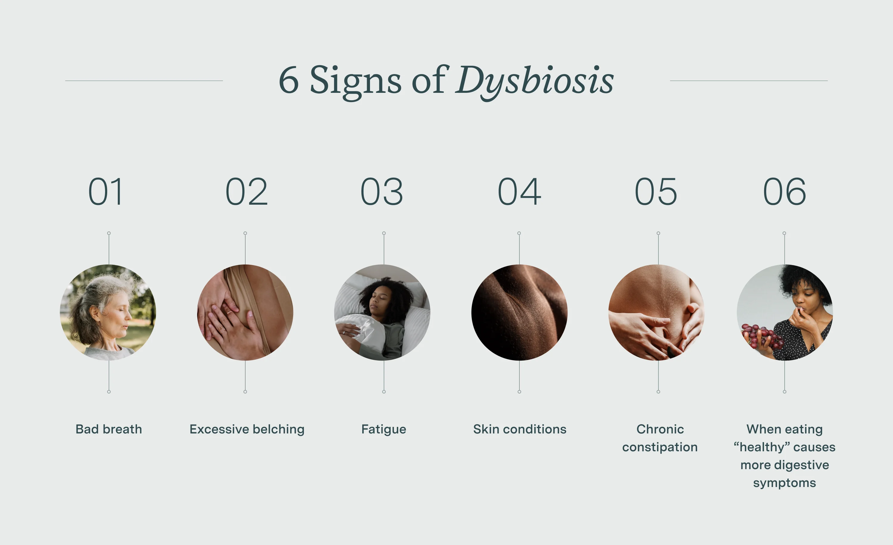 6 signs of dysbiosis infographic